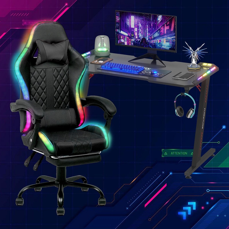 Wholesale Black Ergonomic Tabl - Rgb Gaming Chair ulasan dan harga