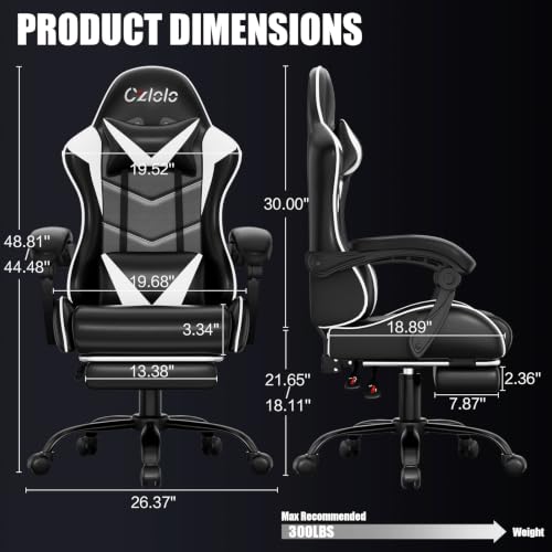 Gaming Chair with Footrest Rac - Gaming & Esports District ulasan dan harga
