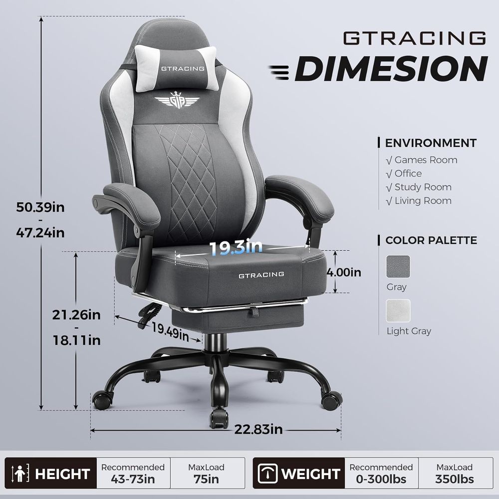 Ergonomic High-Back Gaming Cha - Gaming & Esports District ulasan dan harga