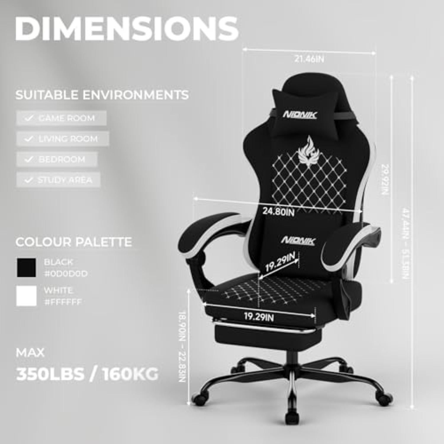 Gaming Chair with Massage,Ergo - Gaming & Esports District ulasan dan harga