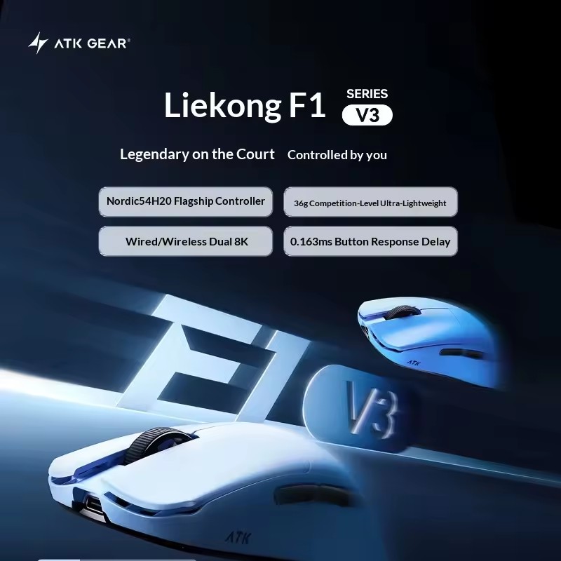 ATK F1 V2/V3 Tri Mode Wireless - Esports Wireless Gaming Mouse ulasan dan harga