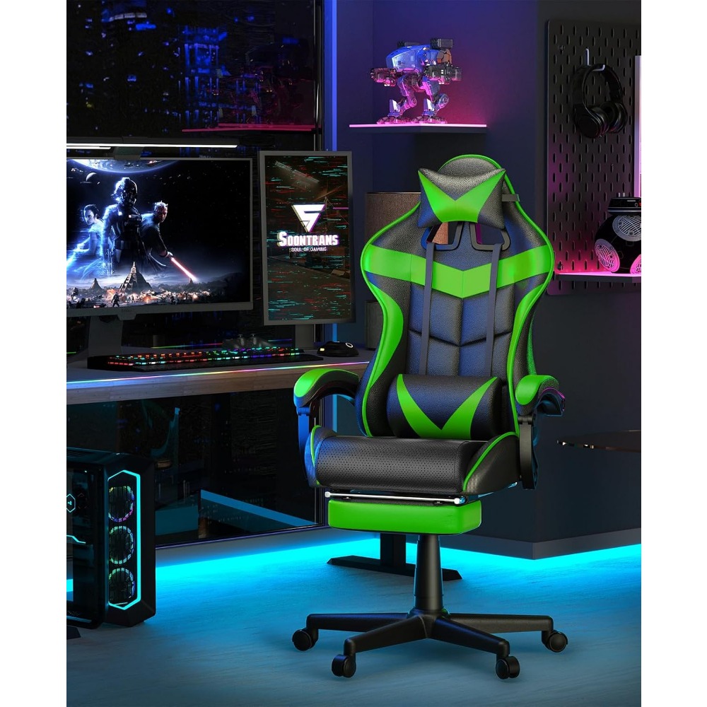 Ergonomic Gaming Chair with Fo - Gaming & Esports District ulasan dan harga