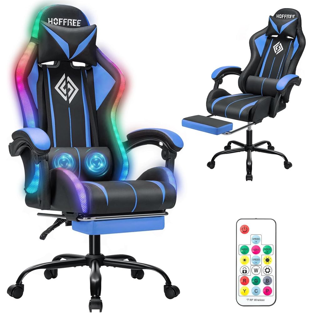 LED Gaming Chair with Massage  - Rgb Gaming Chair ulasan dan harga